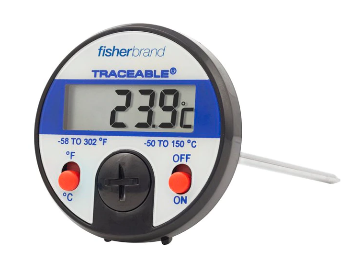 Fisherbrand Traceable LCD顯示屏錶盤式溫度計
