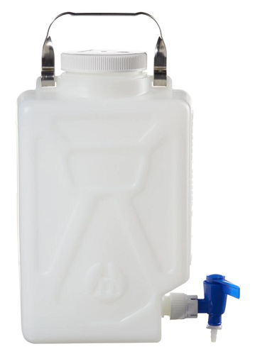 Nalgene HDPE矩型窄口大瓶,含水龍頭