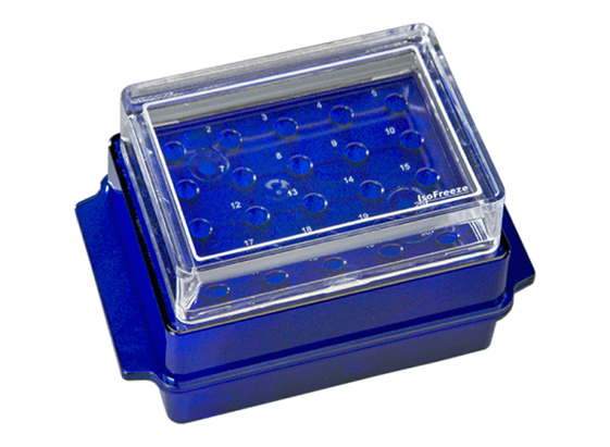 -20℃ 20孔冷凍微量管保溫操作盒/藍色