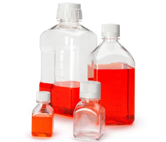 Nalgene  PETG無菌方形瓶-HDPE螺蓋