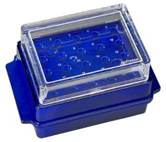 -20℃ 20孔冷凍微量管保溫操作盒/藍色